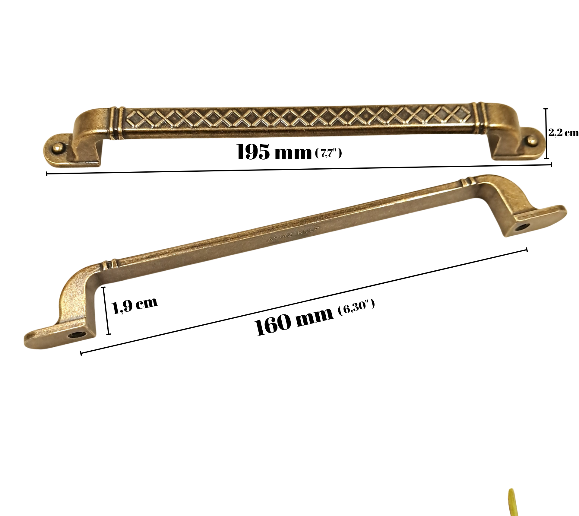 Zamak kulp ölçü çizimi